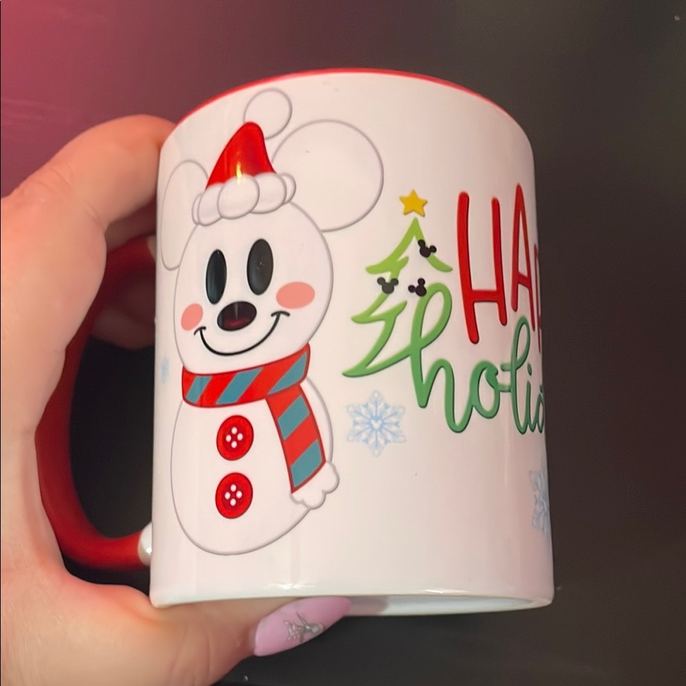 Mickey and Minnie Happy Holidays Mug